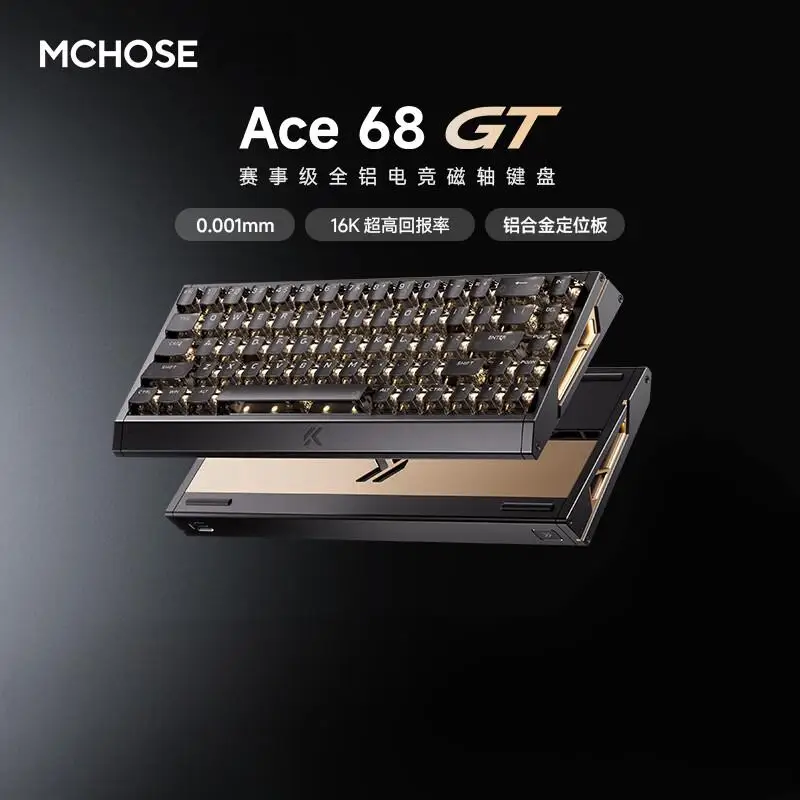 MCHOSE Ace 68 GT Full-Aluminum Esports Hall Effect Keyboard-black gold