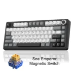 AULA F75 HE Hall Effect Wireless Keyboard-black grey white