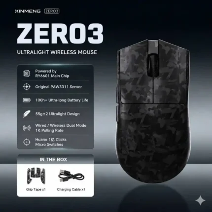 Xinmeng Zero 3 (M3) Carbon Fiber Wireless Gaming Mouse-black
