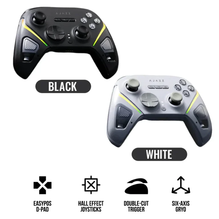 Ajazz GP100 Tri-Mode Wireless Gamepad with charging dock