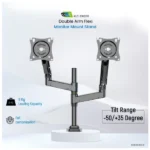 Kaloc KLC-DH200 17-35 Inch Adjustable Double Arm Flexi Monitor Desktop Mount Stand - Image 2
