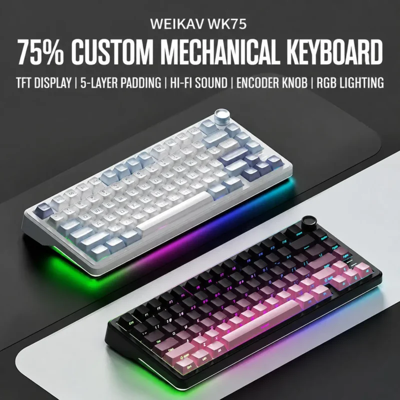 WEIKAV WK75 Keyboard Tri-Mode Wireless Mechanical Keyboard
