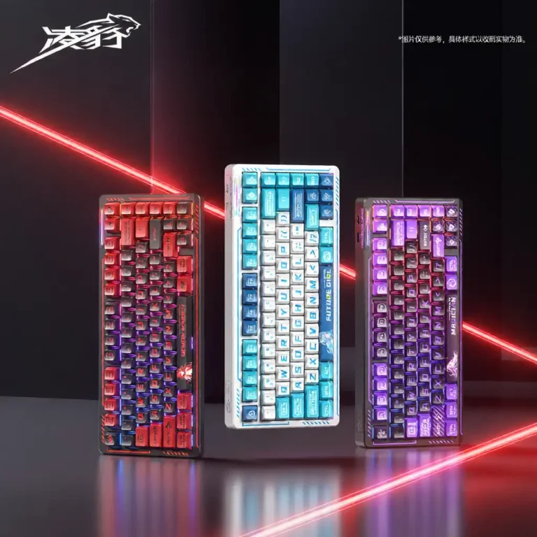 LINGBAO K75 Tri-Mode Hot Swappable Mechanical Gaming Keyboard