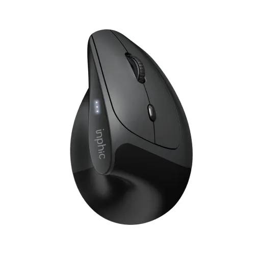 Inphic X9 PRO 12800 DPI Vertical Ergonomic Tri-Mode Wireless Mouse-Black