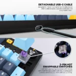 FANTECH ATOM107S MK893S MECHANICAL GAMING KEYBOARD MIZU EDITION - Image 5