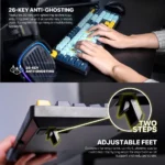 FANTECH ATOM107S MK893S MECHANICAL GAMING KEYBOARD MIZU EDITION - Image 7