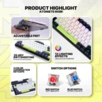 FANTECH MK877S ATOM87S Mechanical Gaming Keyboard - Image 4