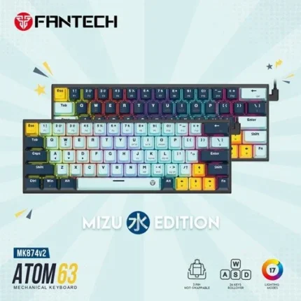 FANTECH ATOM63 MK874V2 MECHANICAL KEYBOARD MIZU EDITION