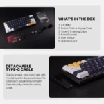 FANTECH ATOM63 MK874V2 MECHANICAL KEYBOARD MIZU EDITION - Image 6