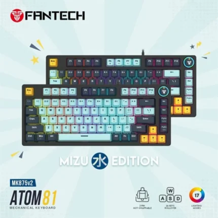 Fantech MK875V2 ATOM 81 RGB Wired Mechanical Gaming Keyboard MIZU EDITION