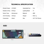 Fantech MK875V2 ATOM 81 RGB Wired Mechanical Gaming Keyboard MIZU EDITION - Image 7