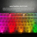 FANTECH K515 SHIKARI RGB Transparent Keycaps Gaming Keyboard - Image 7