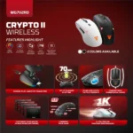 FANTECH WG7V2RD Crypto II Wireless Gaming Mouse White - Image 5