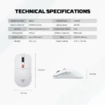 Fantech WG9 Kanata Wireless Gaming Mouse, White - Image 3