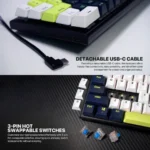 FANTECH ATOM63 MK874V2 MECHANICAL KEYBOARD MORI EDITION - Image 4