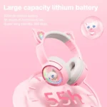 Onikuma B5 RGB Cat Ear Wireless Gaming Headset - Image 7