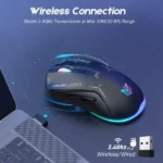 ONIKUMA CW917 RGB Dual Mode Wired + 2.4GHz Wireless Mouse - Image 4