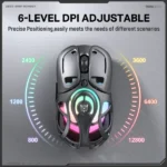 ONIKUMA DM02 RGB Tri-Mode Wireless Gaming Mouse - Image 4