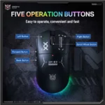 ONIKUMA DM03 Wireless 2.4GHz Bluetooth 3-Mode Rechargeable Gaming Mouse - Image 3