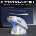 ONIKUMA DM07 24000DPI Tri-mode Mouse with RGB Magnetic Charging Dock - Image 5