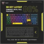 ONIKUMA G38 98 Keys Wired Mechanical Gaming Keyboard - Image 3