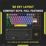 ONIKUMA G58 Hot-Swappable 82-Key RGB Wired Mechanical Gaming Keyboard - Image 4