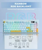 ONIKUMA G80 94 Keys Tri-Mode Wireless Membrane Keyboard with LCD Screen & Multifunction Knob - Image 6