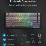 ONIKUMA G83 75% Hot-Swappable RGB Tri-Mode Wireless Mechanical Keyboard - Image 7