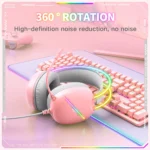 Onikuma X33 RGB Wired Gaming Headset with Noise Cancelling Microphone - Image 5