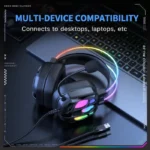 Onikuma X89 RGB Gaming Headphone with Noise-Cancelling Microphone - Image 6