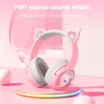 Onikuma B5 RGB Cat Ear Wireless Gaming Headset - Image 5