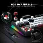Onikuma G56 Tri-Mode Wireless Hot-swappable Mechanical Keyboard - Image 5