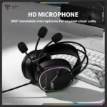 Onikuma X91 RGB Lightweight Gaming Headphone with Microphone - Image 4