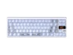 LINGBAO K68 HE 8K Tri-Mode Magnetic Keyboard with Display-White Transparent